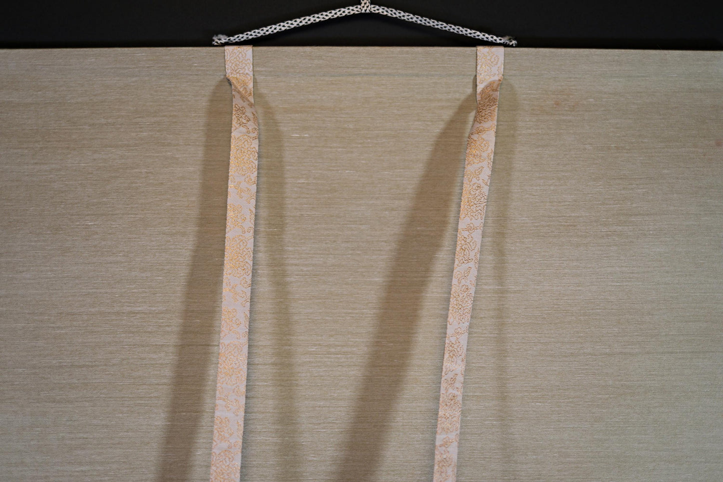 Japanese old watercolor painting scroll, seafood and vegetable ,early 19th hanging scroll Kakejiku with sign and BOX wall art H47.6in/121cm