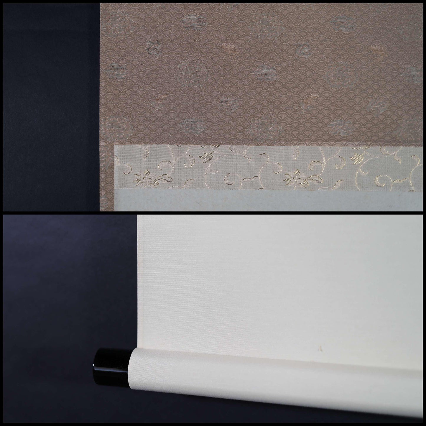 Japanese antique hanging scroll for tea room with calligraphy "VOID" by Zen buddhist monk For Tea ceremony H45.7xW22.8in / 116x58cm