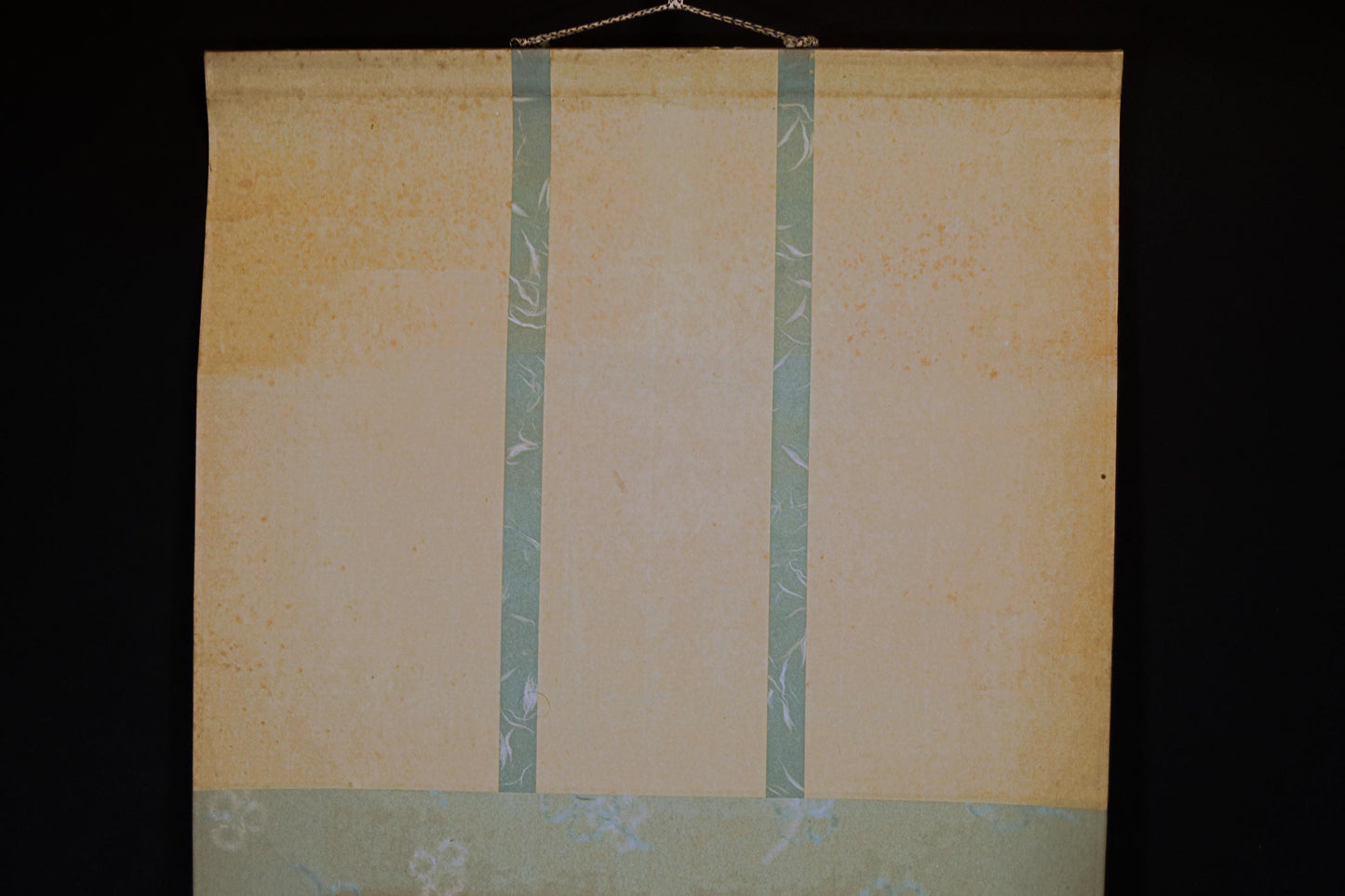 Japanese vintage painting scroll, willow tree Festival dance hand paint old hanging scroll KAKEJIKU with Kanji signature BOX H72.4in/H184cm
