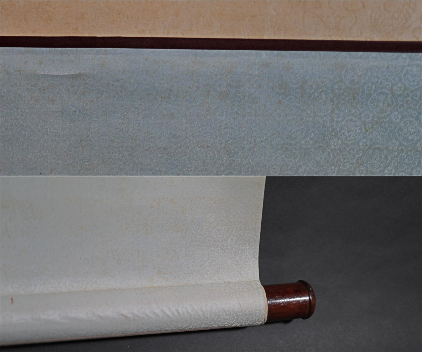 Japanese vintage hanging scroll, printed Chinese poetry by "Chokei", hanging scroll KAKEJIKU H78.7xW29.1in / 200x74cm