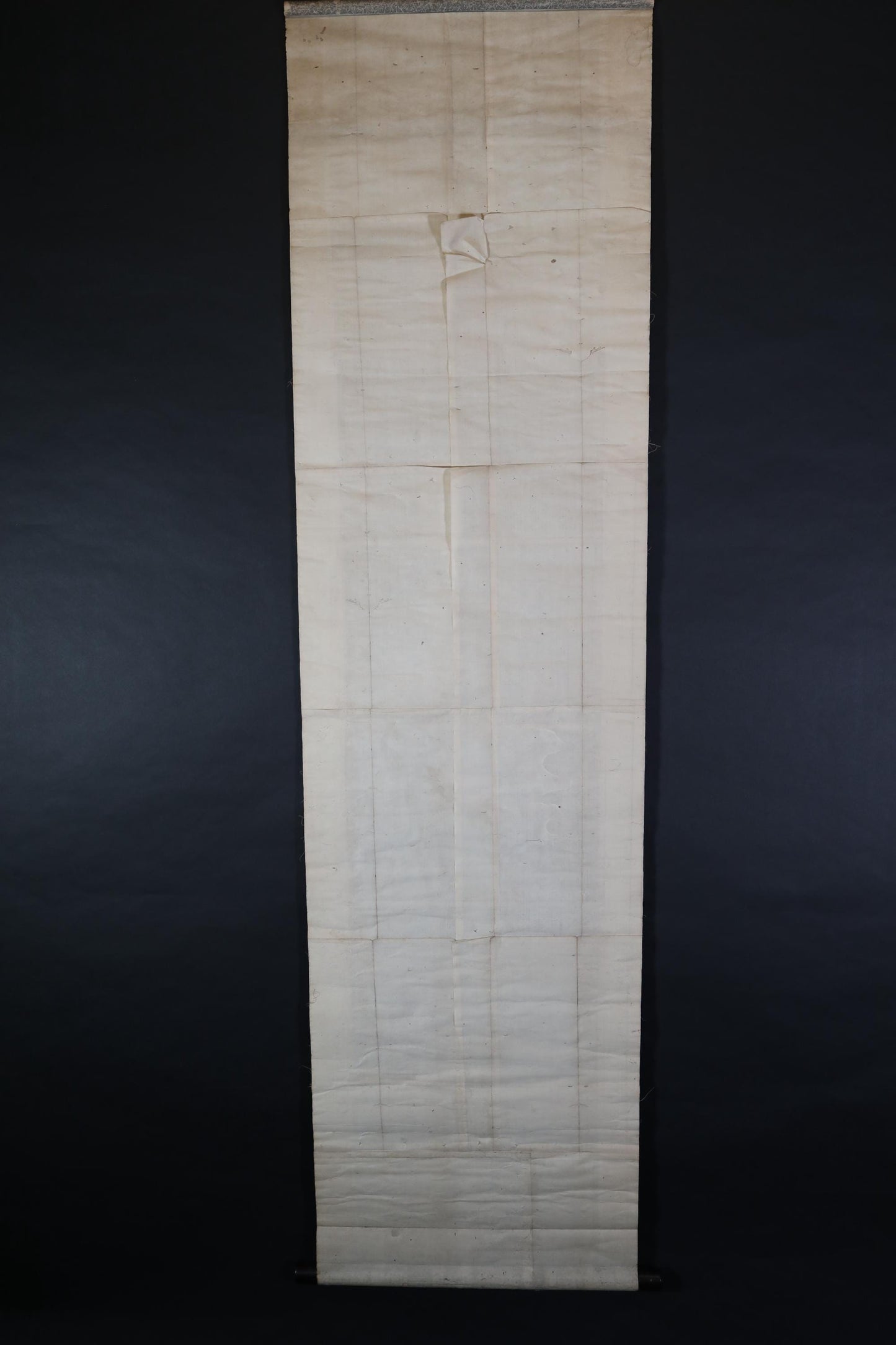 Japanese antique 1800s 文晁 ink painting scroll hermit Zen painting, ink and wash old hanging scroll Kakejiku Kanji signature H66.9in/H170cm