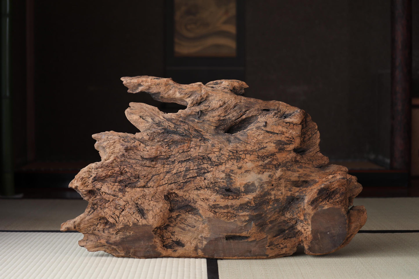 RARE! Large! Japanese antique EDO 1700s furniture wooden signboard of the Restaurant shop/wood carving cool Kanji calligraphy W31.5in/W80cm