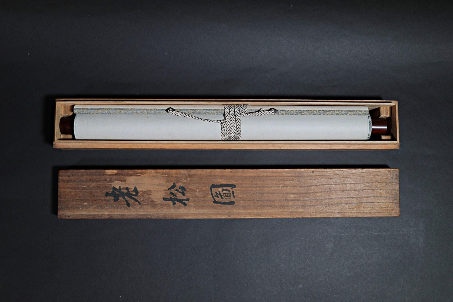 Japanese ZEN Buddhist temple Art painting "zen saying for four seasons" Kanji Calligraphy old hanging scroll KAKEJIKU H73.2in/H186cm