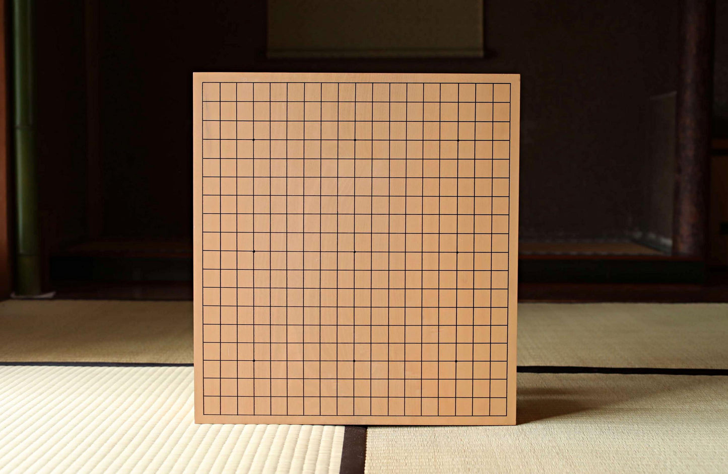FINE! Go playing table curved out of a single wood, IGO stone set board game ,Japanese furniture, unused H9.1×17.8in/H23×45.2cm