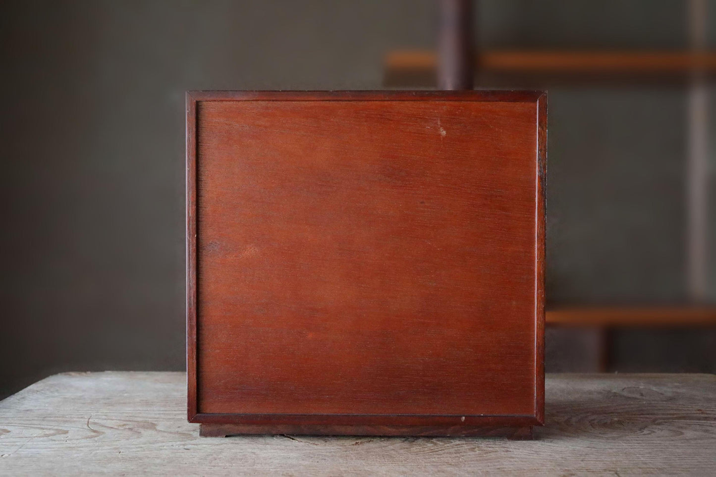 Japanese vintage furniture Small lacquer Chest of drawers "tansu" with Makie flower design box H11.8×W13.1×8.5in /H30×W33.3×21.5cm