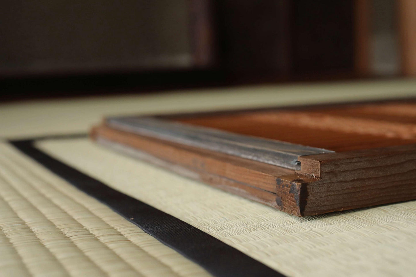 Japanese Furniture antique interior architectural screen,"kumiko, wooden framework" for a sliding screen, shoji, H38.6×17.3in/H98×44cm