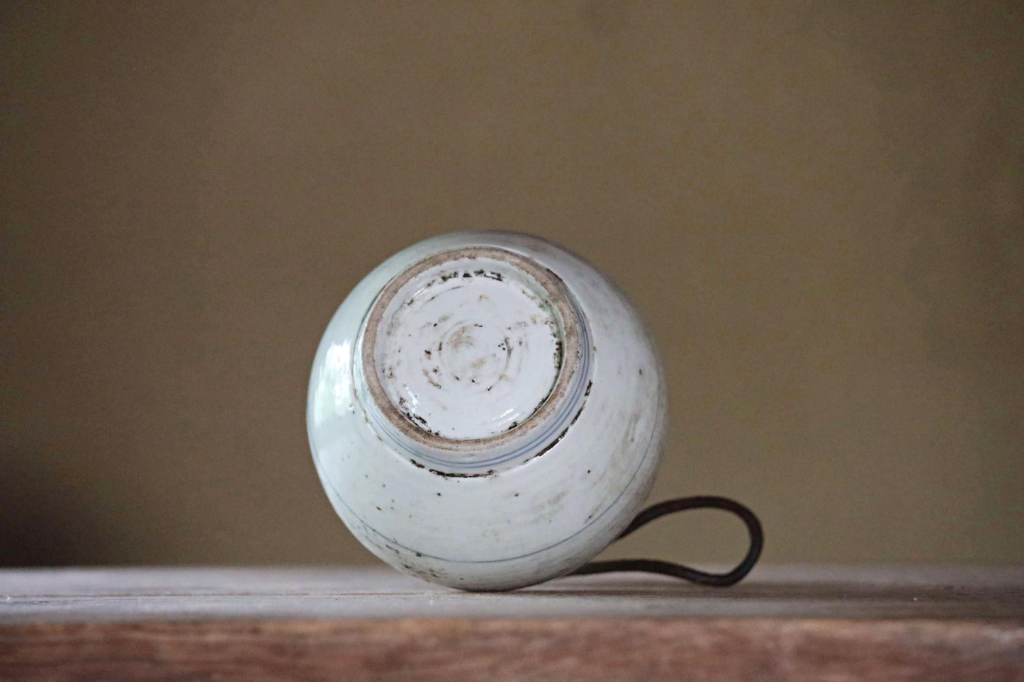 Japanese antique porcelain Sake bottle vase indigo blue&white hand painting flower SOMETSUKE KOIMARI 1800s EDO craft H9.8×5.9in/H25×15cm
