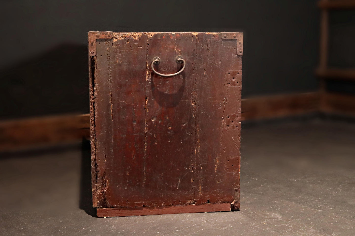 Japanese antique furniture wooden box Chest of Drawers "TANSU" cabinet 7 drawers Kanji signature 1800s Edo H17.9×W25×D14.8in