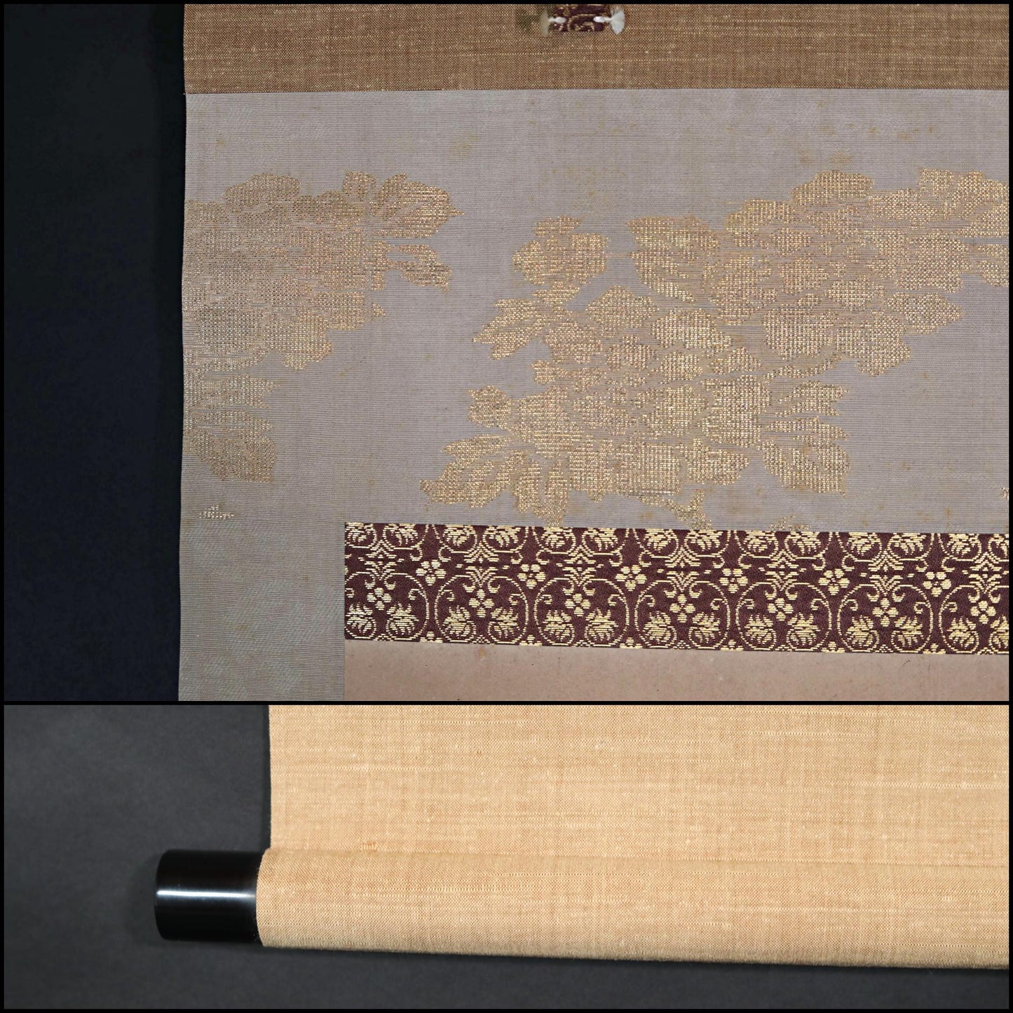 FINE! Japanese antique 1790s hanging scroll KAKEJIKU "horses, willow tree" ink painting by 矢野良勝 signed with box, EDO art H69.7in/H177cm