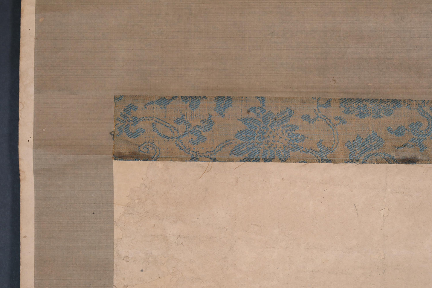 Japanese vintage painting scroll Bodhisattva Samantabhadra with an elephant ,Beautiful ink painting scroll Kakejiku 1800s H80.7in/205cm