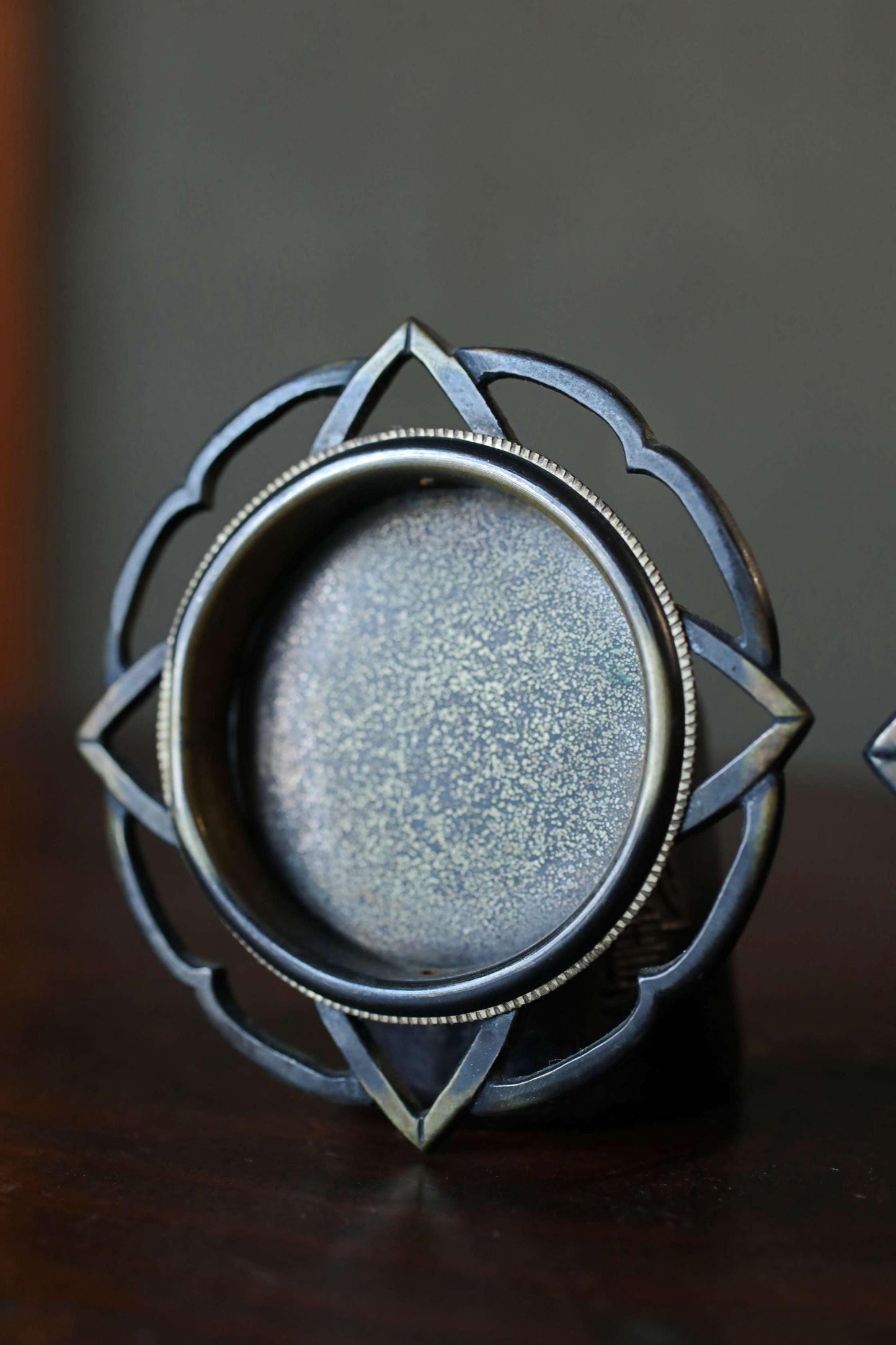 Fusuma Door Handles - Japanese Antique Brass Hardware With Ginkgo Leaf Motif