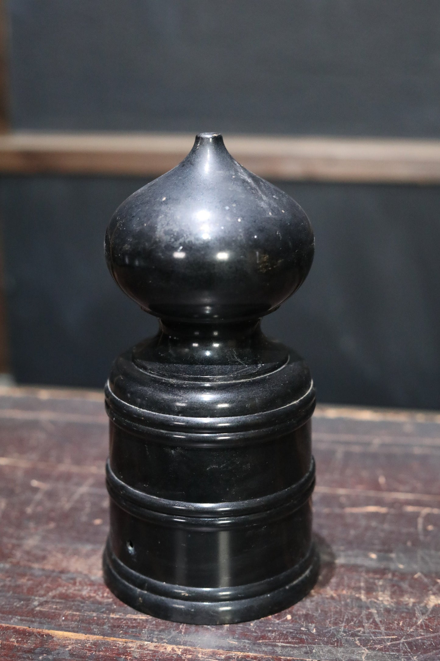 Japanese Giboshi Ornaments - Bronze Buddhist Temple Ornament | Architectural Pillar Crown 9.4in