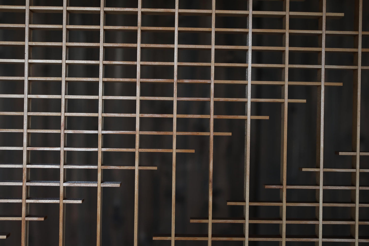 Vintage Shoji Screen - Kumiko Wood Panel | Japandi Wall Art & Geometric Frame