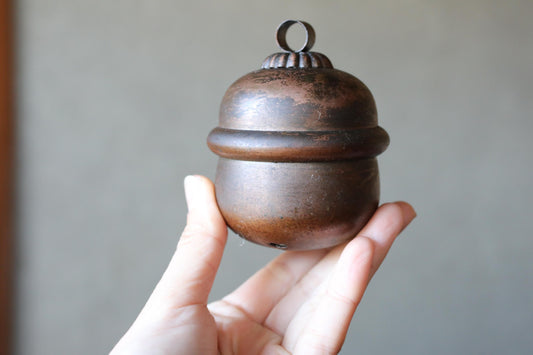 Japanese Bronze Shrine Bell - Handcrafted Antique Metal, Traditional Shinto Ritual Tool