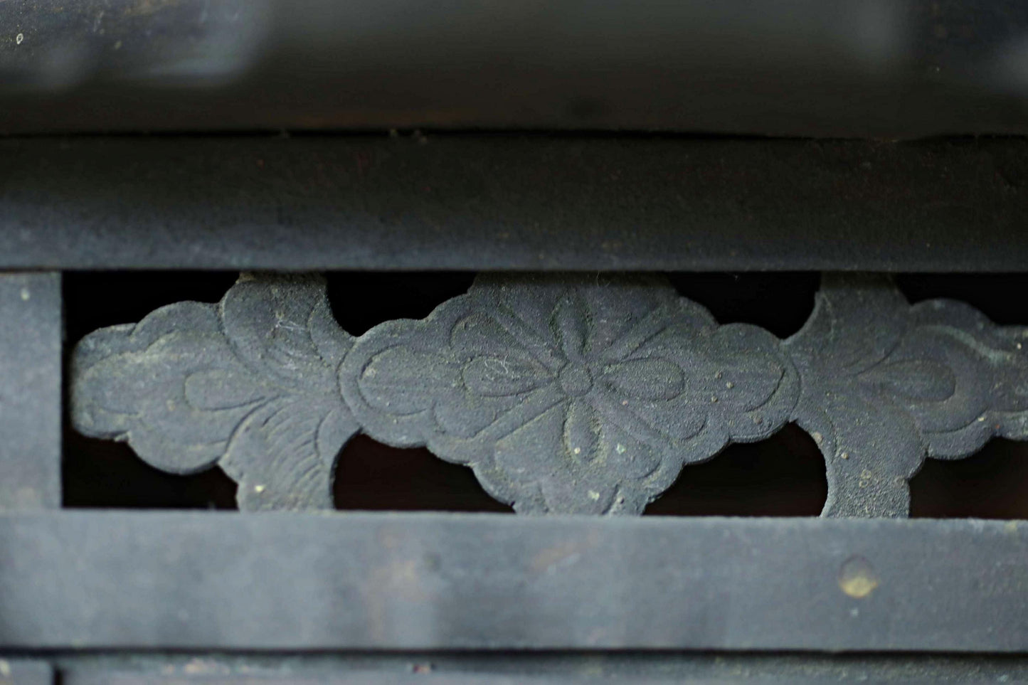 Japanese Buddhist Lantern - Antique Bronze Hanging Temple Lantern with Lotus Flower Design