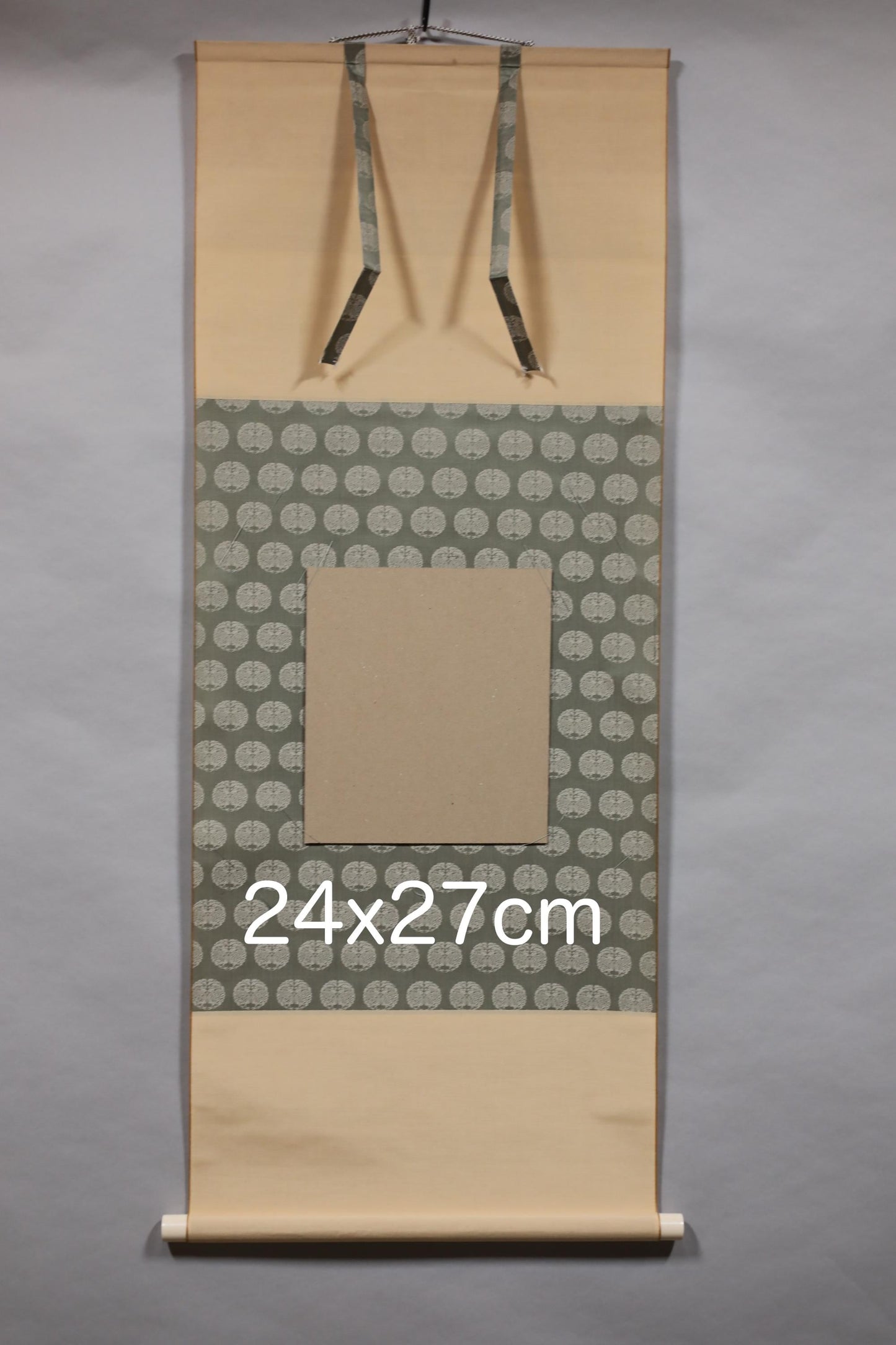 Empty Hanging Scroll - Japanese Calligraphy Silk Paper Scroll H117xW46cm