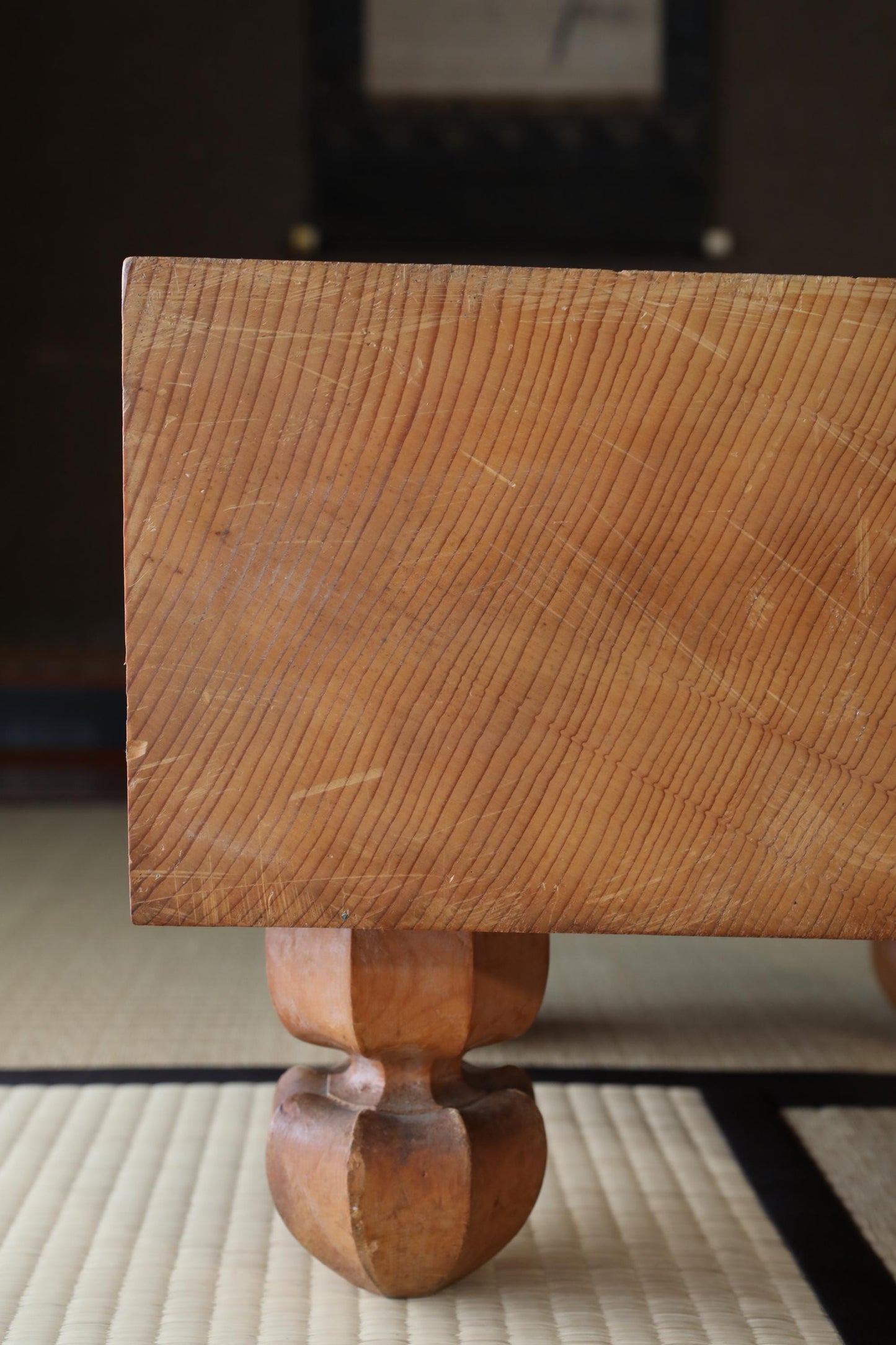 Japanese Go Game Table - Solid Wood Goban with Thick Stone Set & Architectural Board