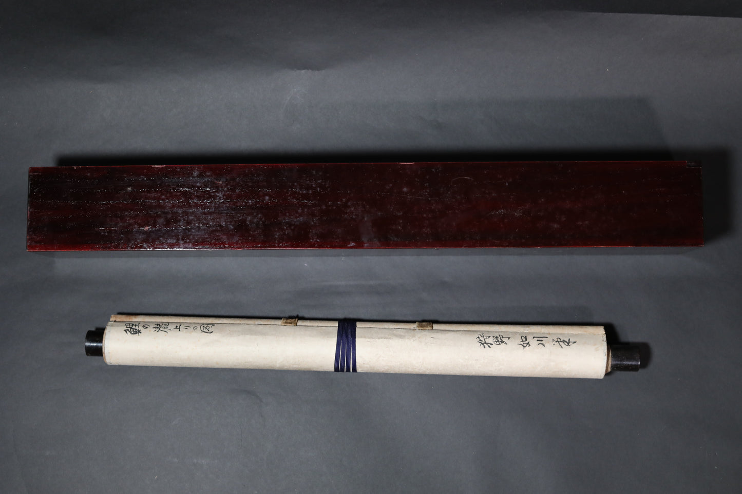 Scroll Painting- Antique Kano School Carp Watercolor , Japanese Kakejiku, Kano Signed