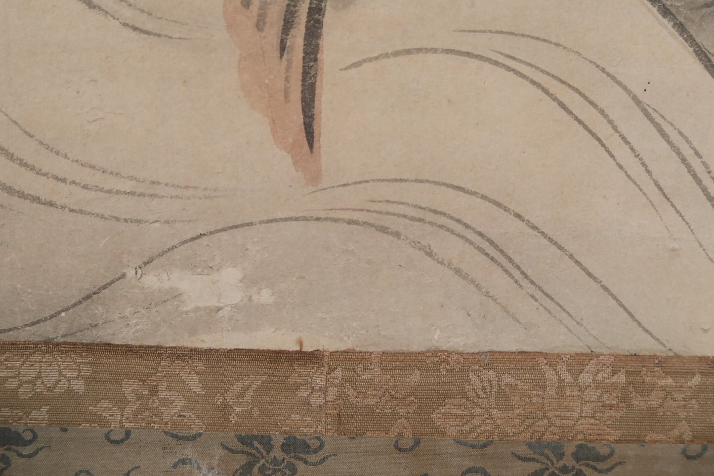 Scroll Painting- Antique Kano School Carp Watercolor , Japanese Kakejiku, Kano Signed