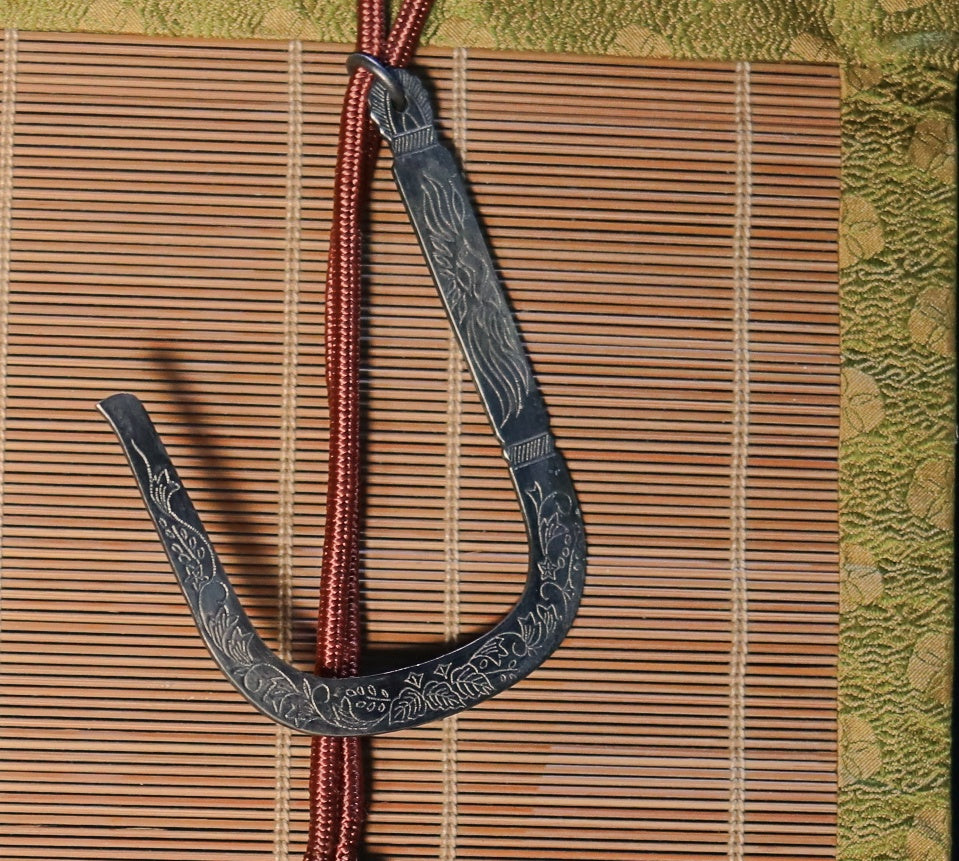 Japanese furniture a pair of bamboo screen, Window Screen Shade Blind hanging roll with silk, hook, tassel H68.1xW20.1in /  H173×W51cm