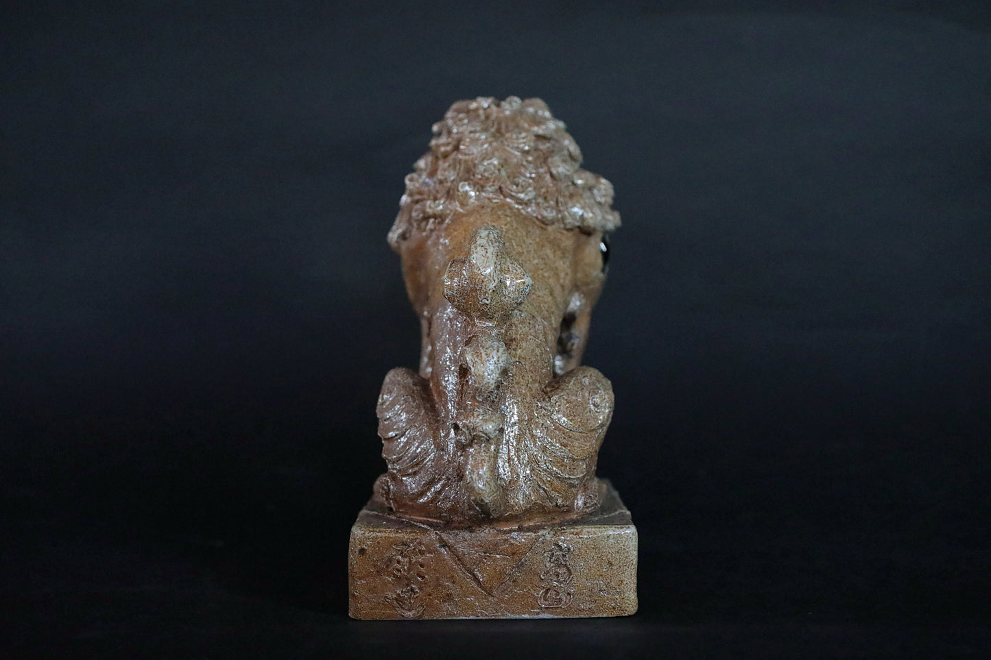 Vintage Komainu Statue – Japanese Guardian Lion Ceramic Sculpture, Antique Temple Art