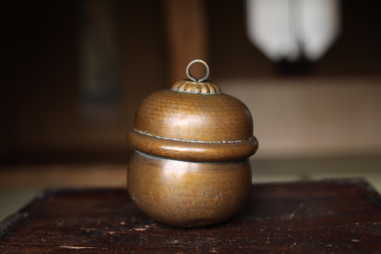 Japanese Bronze Bell - Hand Hammered Antique Shinto Shrine Bell With Sacred Sound