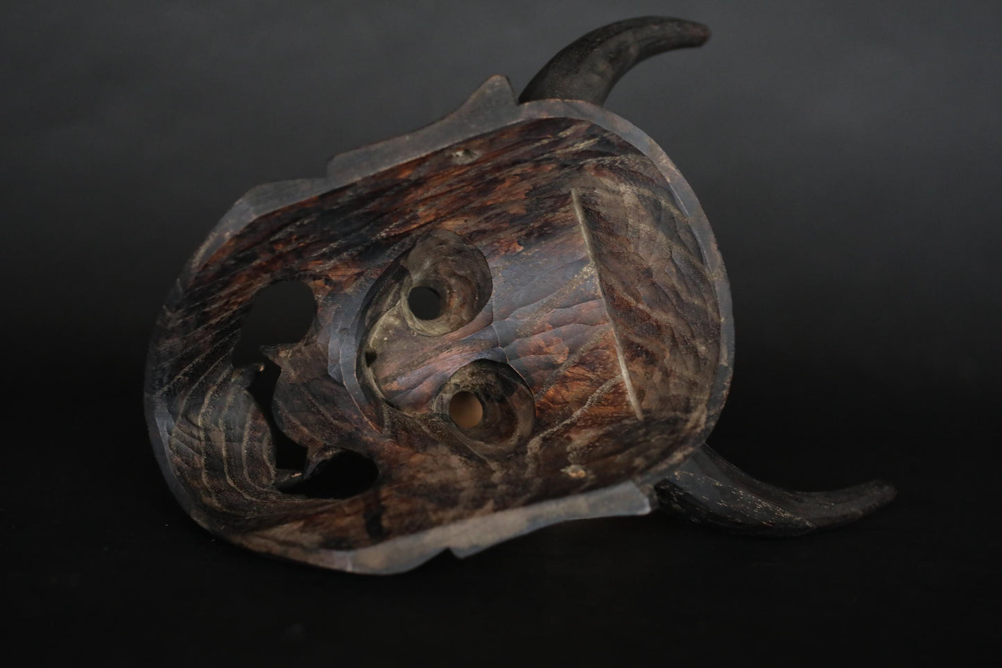 Hannya Mask - Hand Carved Wood Female Demon | Japanese Noh Theater Art Wall Decor