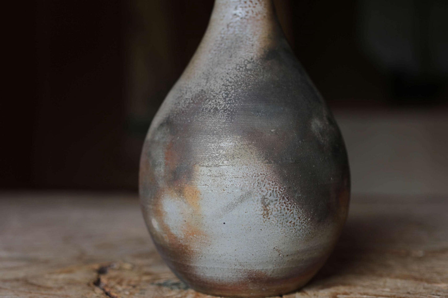 Bizen Ware Vase - Signed Japanese Pottery for Ikebana & Tea Ceremony Gift