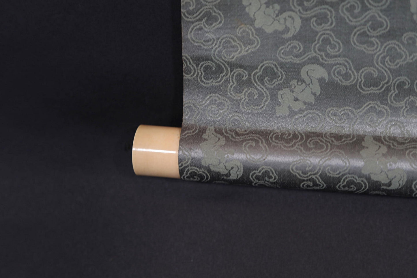 Japanese Antique Scroll Painting - Signed Kakejiku Artwork with Phoenix on Paulownia Silk Mounted Scroll