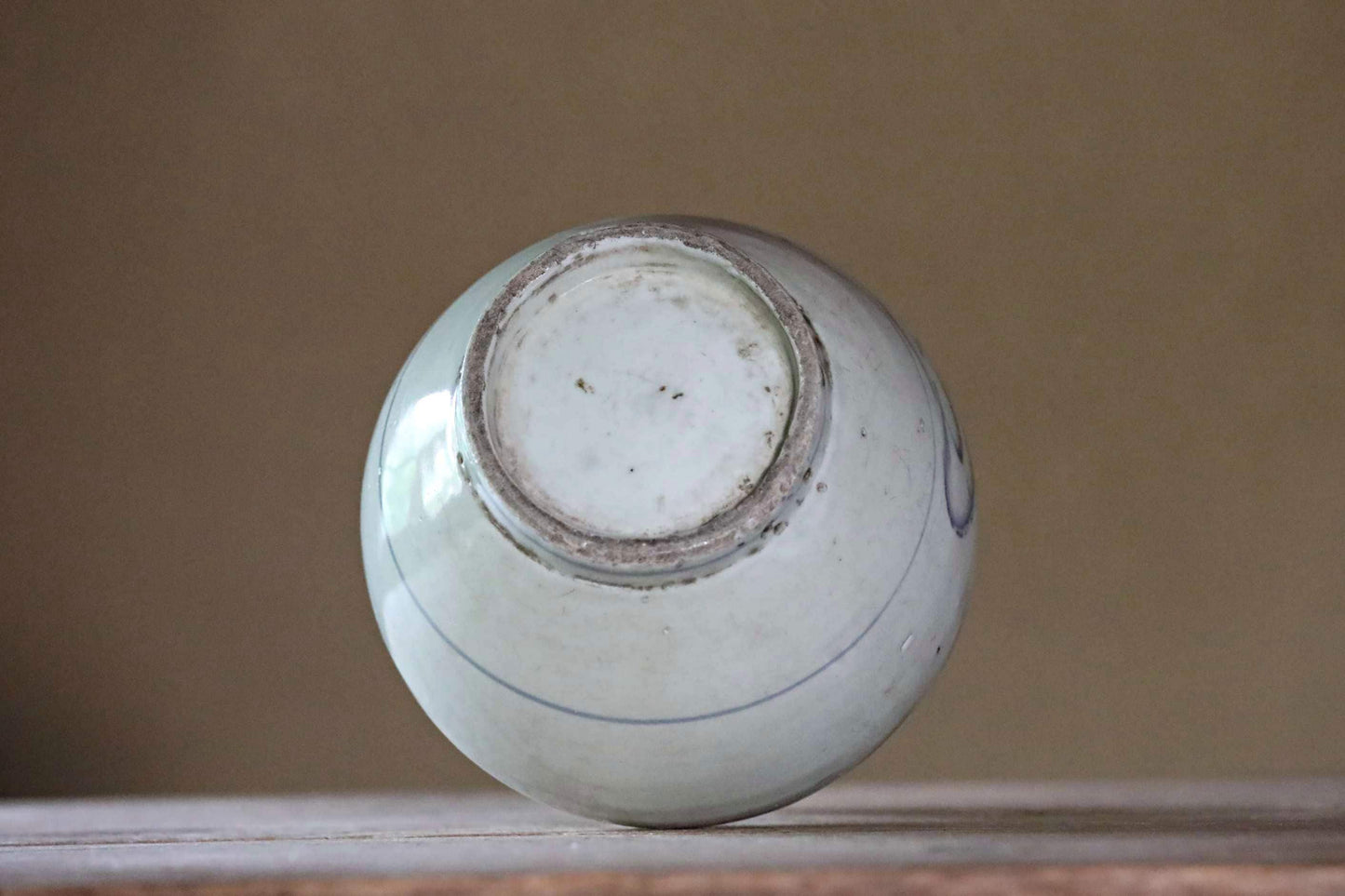 Antique Sake Bottle - Ko-Imari Porcelain Vase With Indigo Floral Design, Edo Period Tokuri