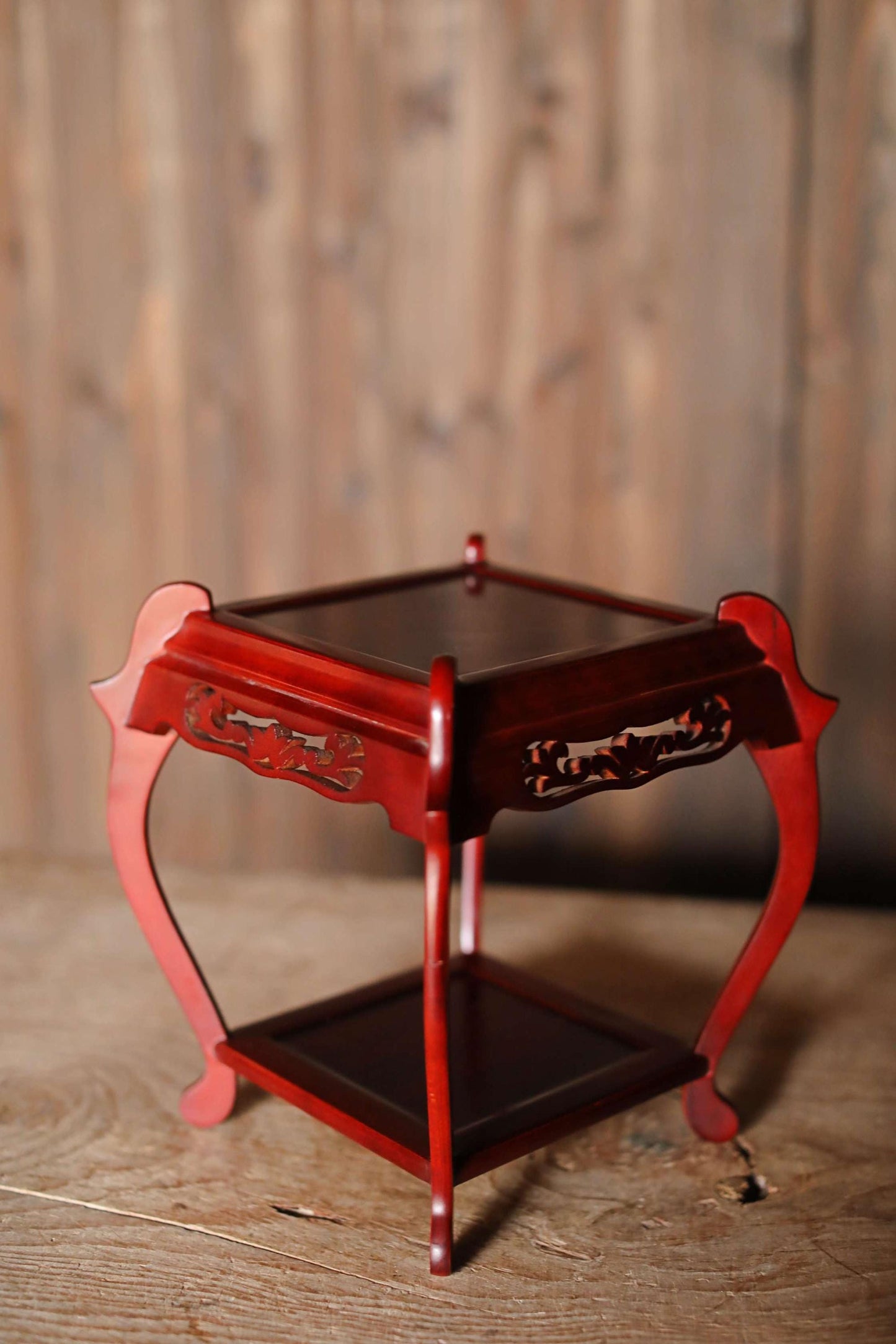 Japanese Wood Pedestal - Rosewood Bonsai Stand | Handcrafted Karaki Display