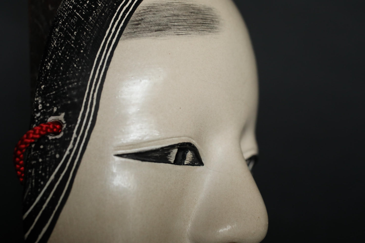 Japanese Noh Mask - Ko-Omote Young Maiden Wooden Wall Ornament | Signed Master Artwork