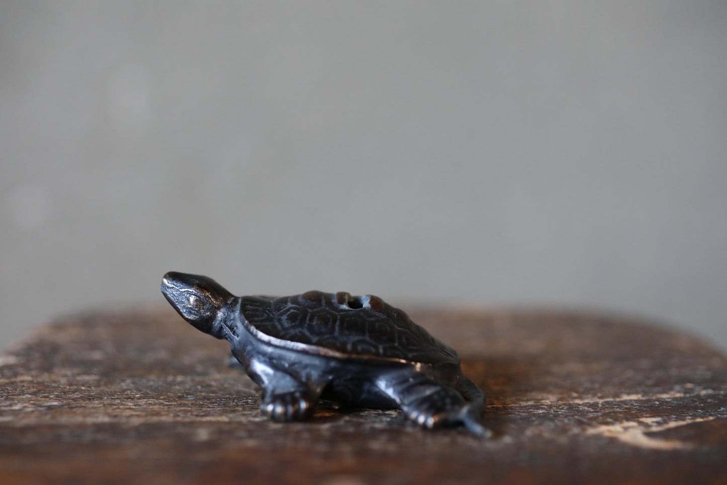 Japanese Bronze Water Dropper - Vintage Turtle Ornament | Kanji Calligraphy Tool