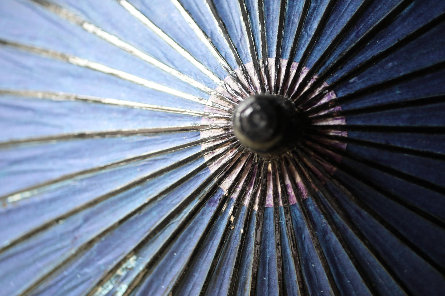 Japanese Bangasa Umbrella - Vintage Paper Parasol with Origami Crane Design & Bamboo Craft