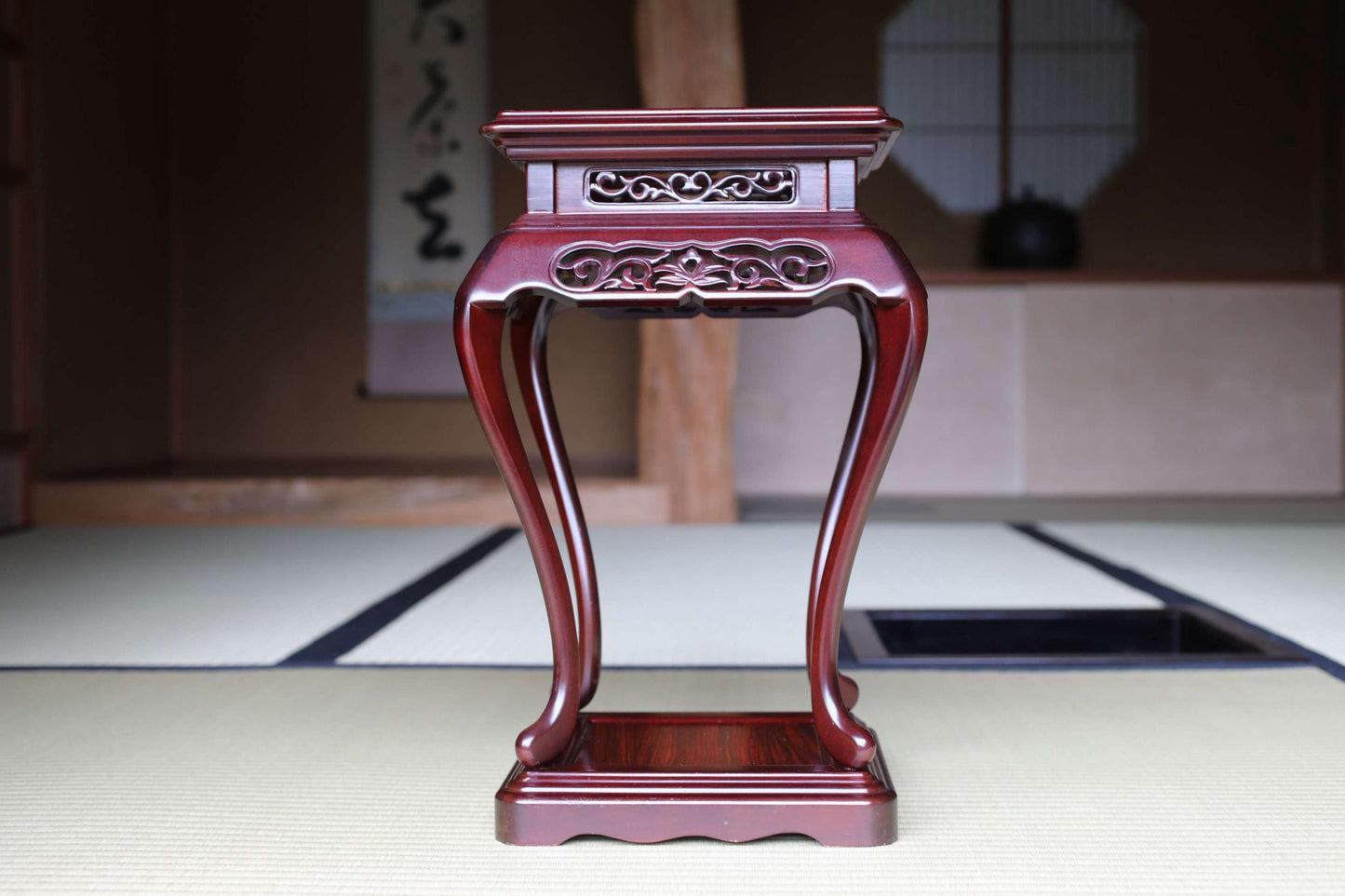 Japanese Pedestal Stand | Vintage Wooden Pedestal For Bonsai Pot Display And Tea Ceremony
