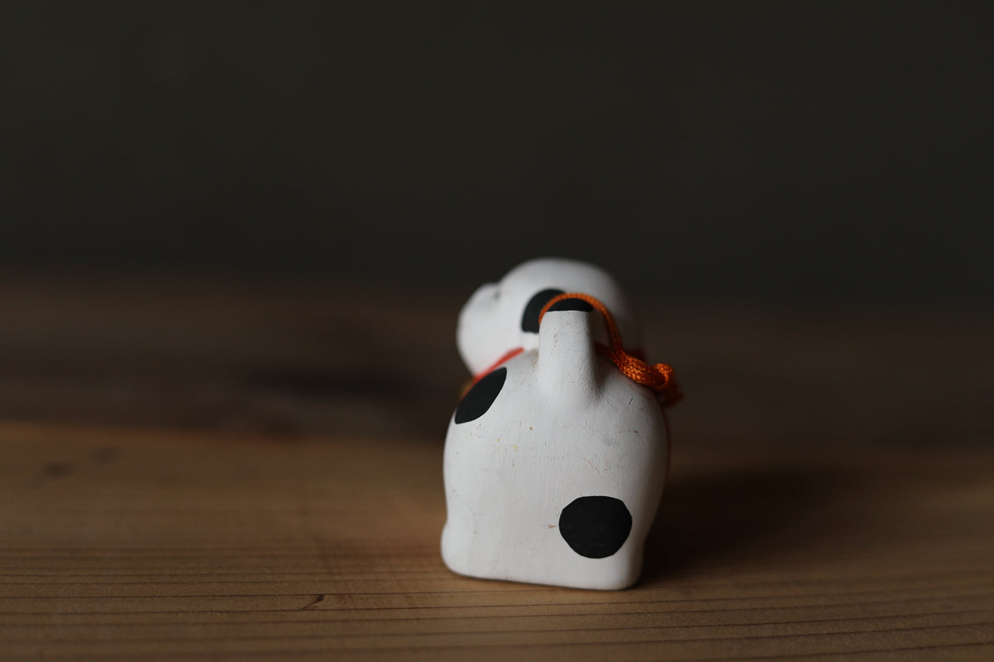 Japanese Pottery Dog Bell - Vintage Earthenware Figurine | Handmade Ornament
