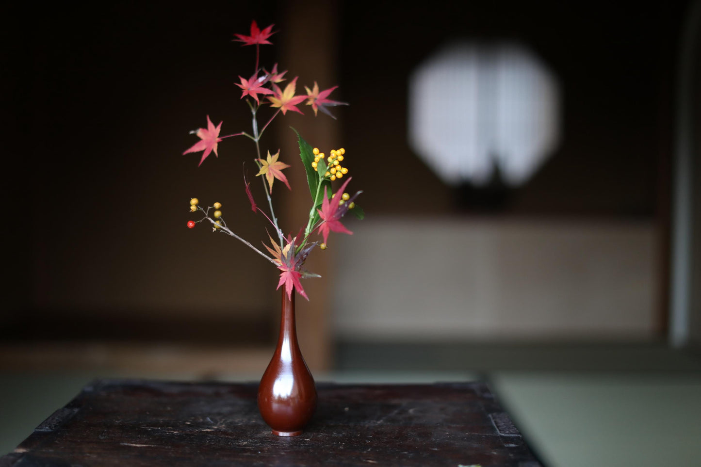 Vintage Japanese Vase - Bronze Sorori Ikebana Tea Ceremony Vase with Signed Wooden Box
