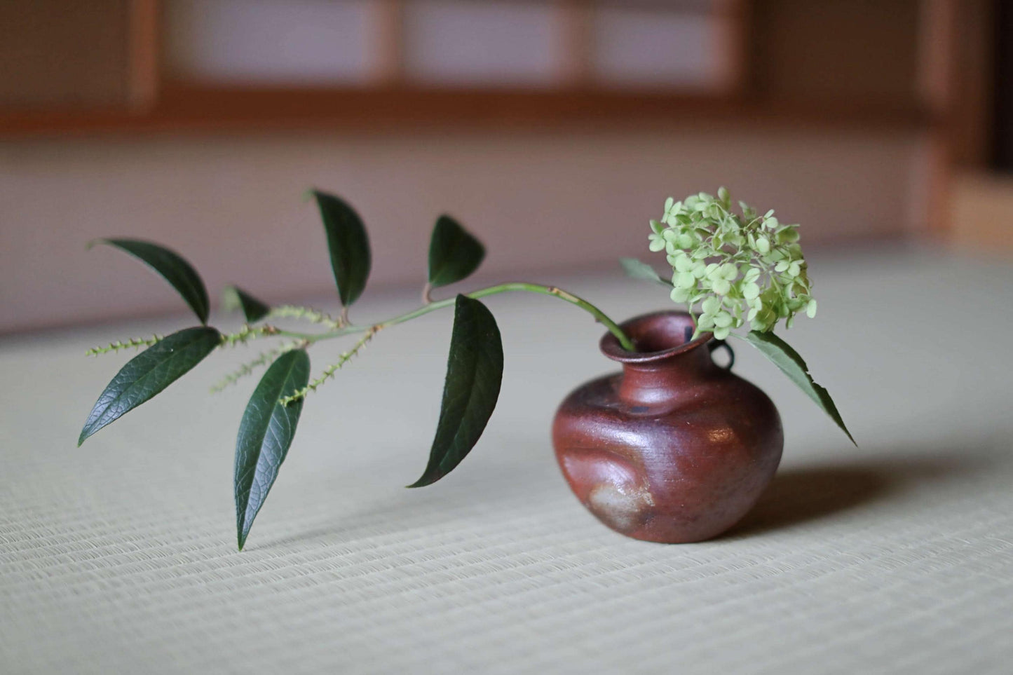 Bizen Ware Vase - Handmade Japanese Pottery | Wabi Sabi Decor, Hunched Shape, Gift Box