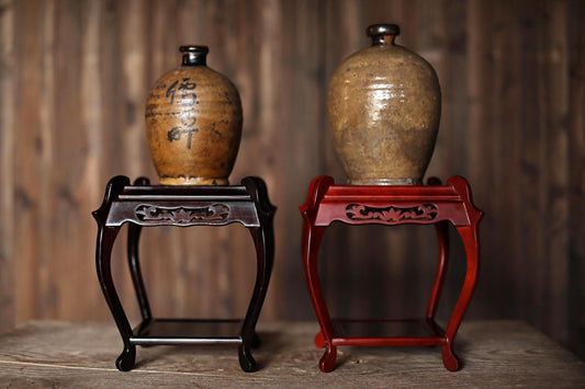 Japanese Wood Pedestal - Rosewood Bonsai Stand | Handcrafted Karaki Display