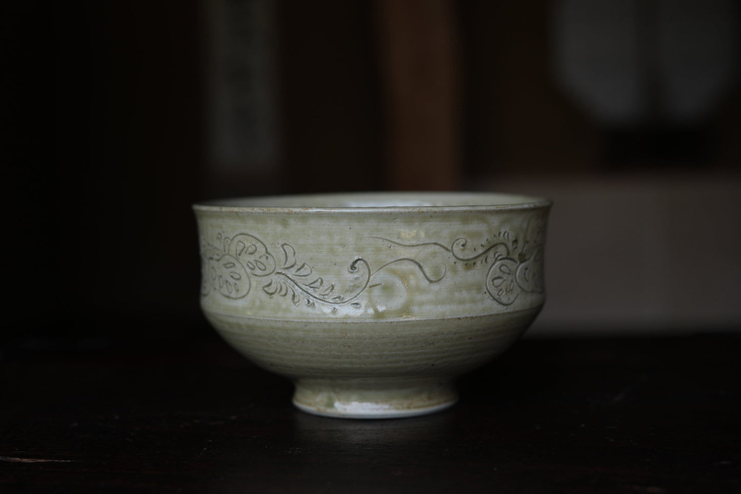 Vintage Kiseto Bowl - Japanese Ceramic Tea Ceremony Vessel with Kanji Box