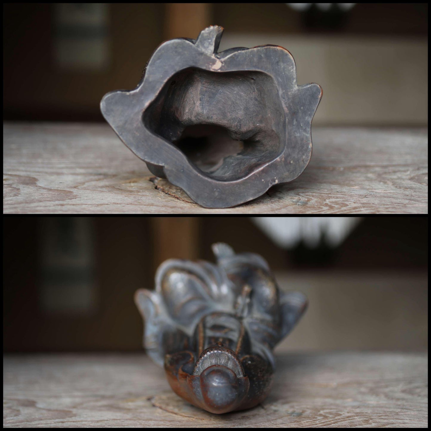 Antique Bizen Kannon Statue – 1800s Japanese Ceramic Figurine With Wooden Box Gift