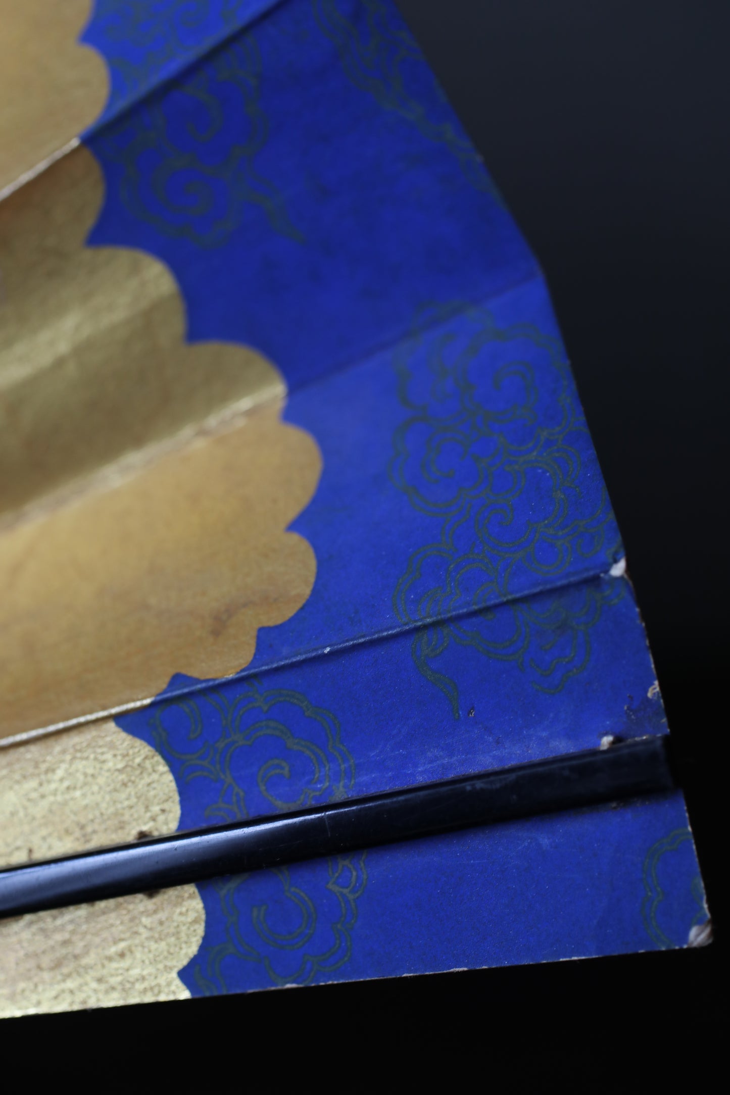 Japanese Folding Fan, Hand-Painted Cherry Blossoms and flowers in Autumn, Maiko Kimono Dance Accessory