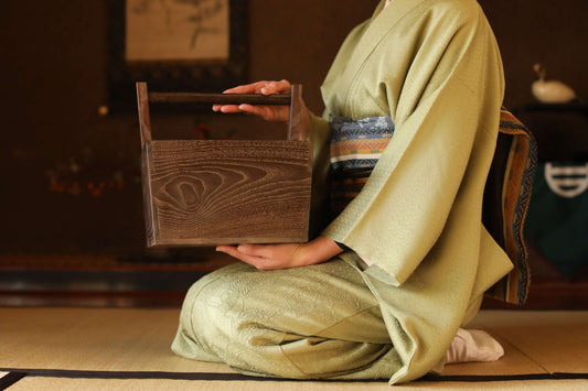 Japanese Tea Ceremony Utensil Set, Charcoal Box, Feather, 10-Piece