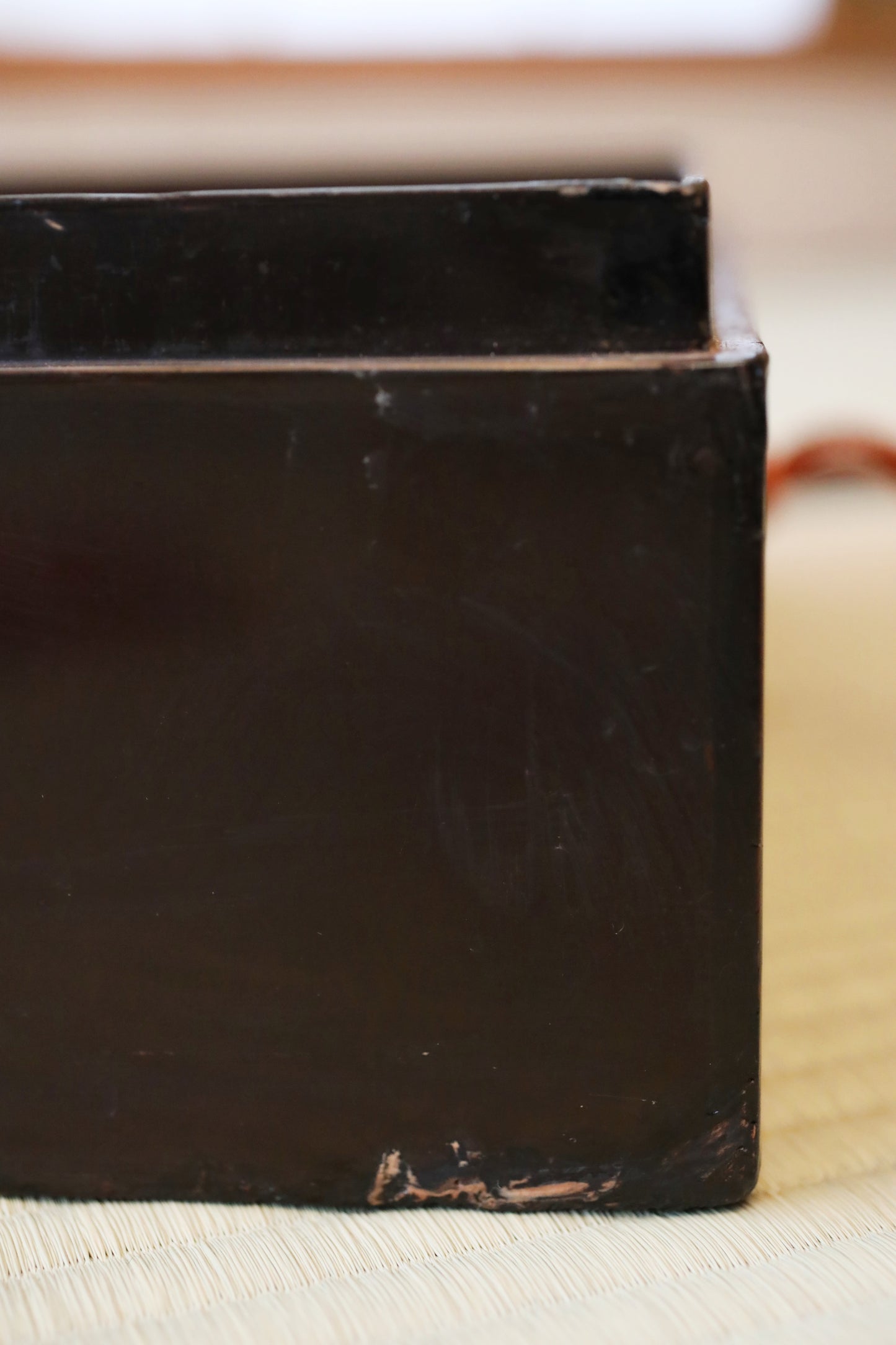 Japanese Makie Lacquer box with Long-tailed bird gold urushi EDO 1800s