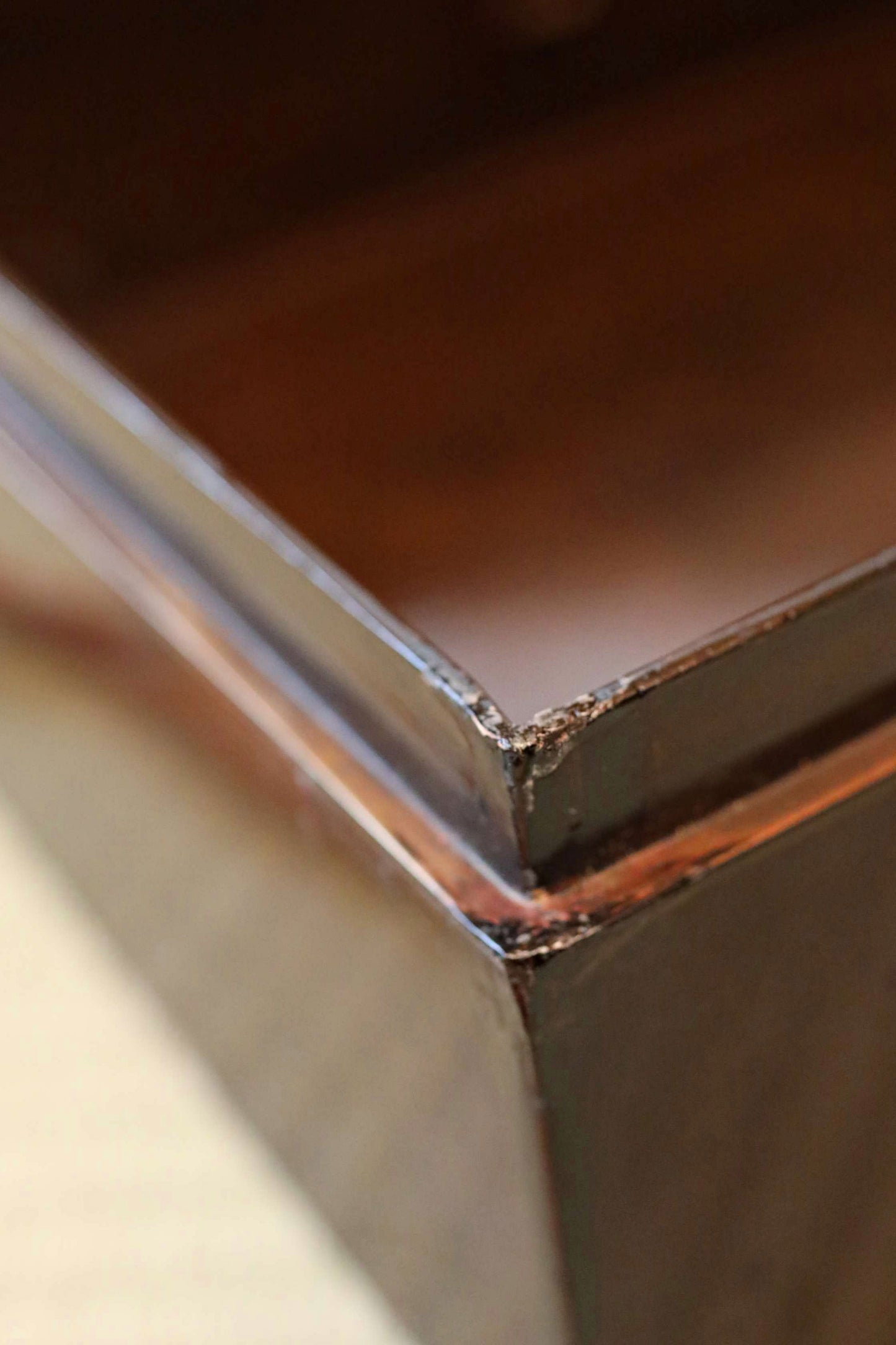 Japanese Makie Lacquer box with Long-tailed bird gold urushi EDO 1800s