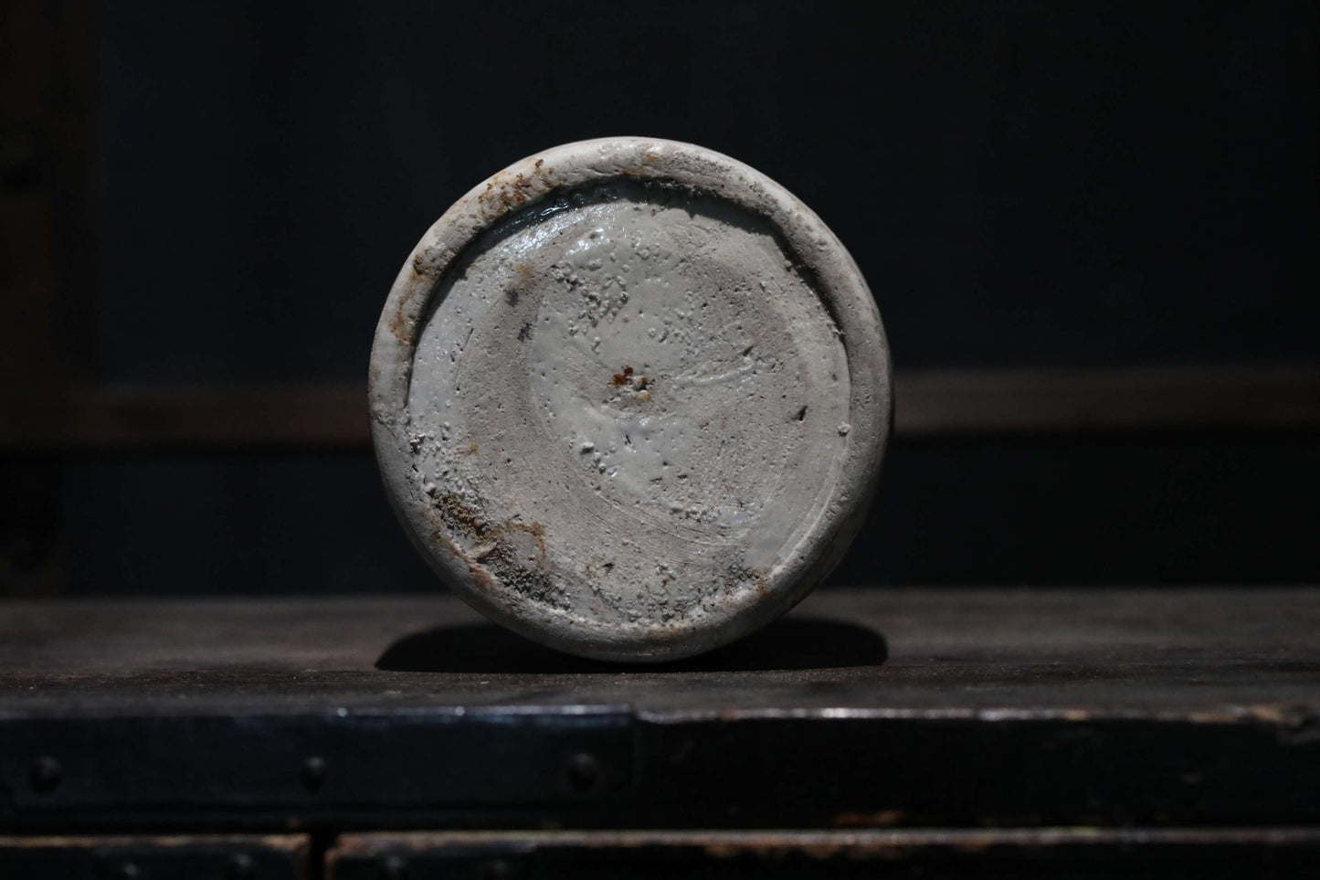 Japanese Antique ceramic jar Sake bottle Tokkuri 1930s Japan art craft with Kanji calligraphy ornament H10×4.7in/H25.5×12cm