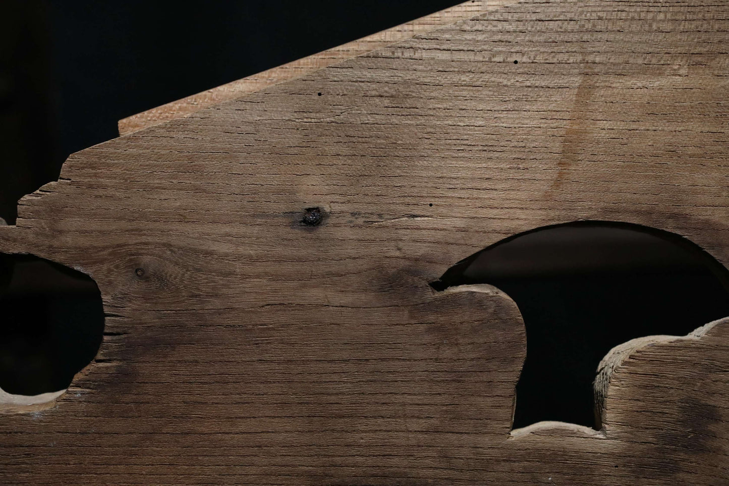 Antique Japanese Wood Carving Gegyo, Temple Water Crest Sculpture EDO