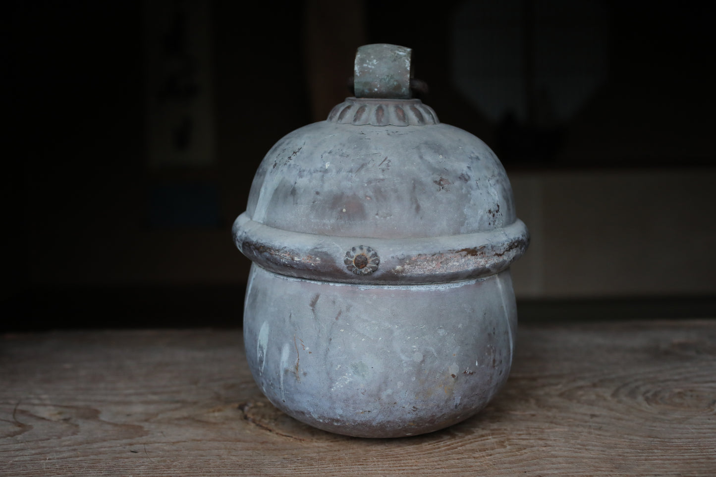 LARGE! Japanese vintage Bronze Bell from shinto shrine hanging bell made of bronze hand craft SUZU 1960s H11in/28cm