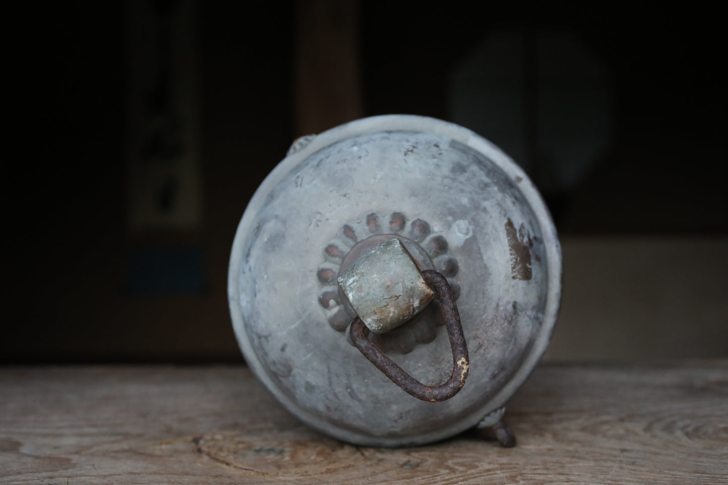 LARGE! Japanese vintage Bronze Bell from shinto shrine hanging bell made of bronze hand craft SUZU 1960s H11in/28cm