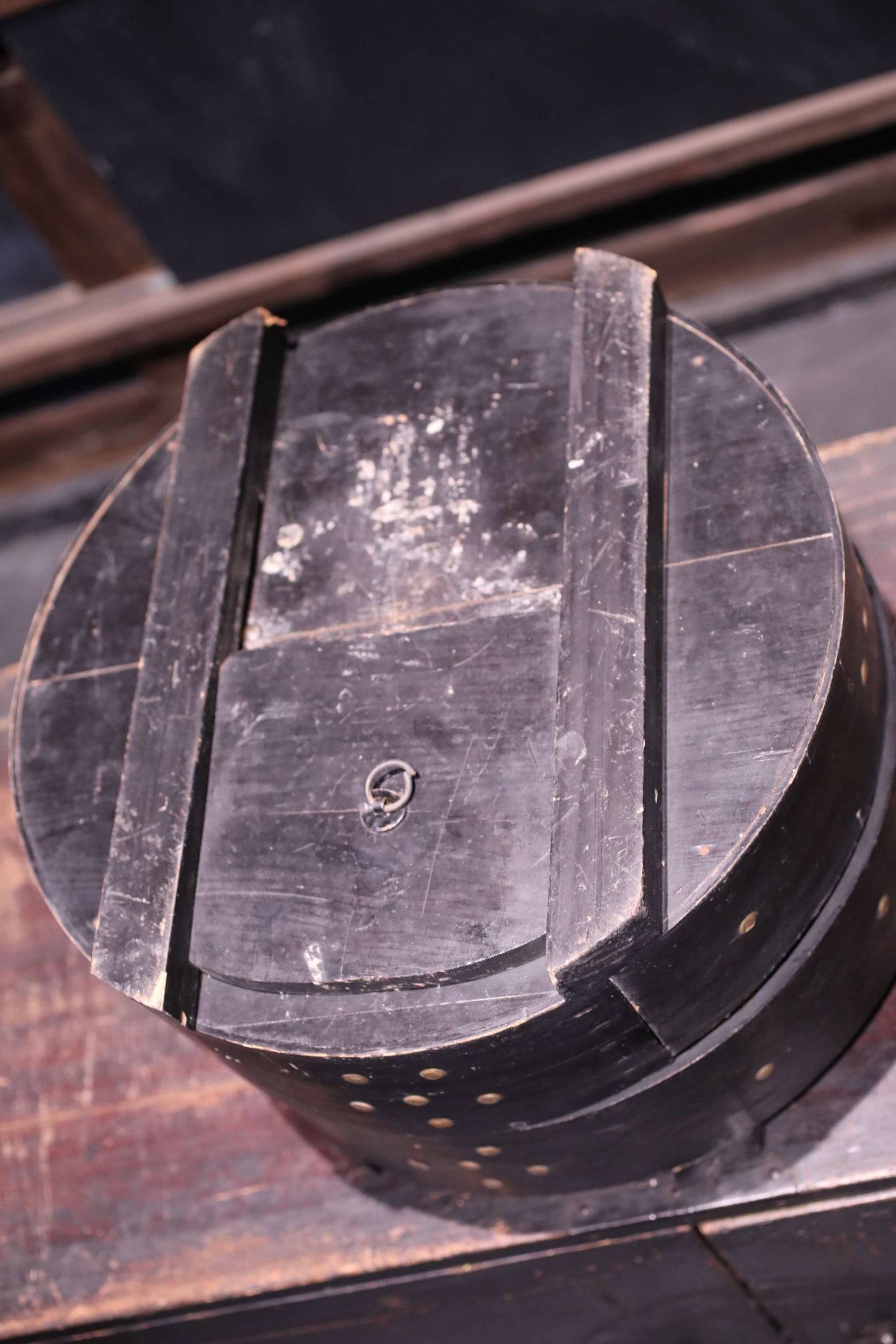 BIG! Japanese furniture vintage hanging paper lantern for portable Candle holder for the shrine temple Kanji calligraphy H42.4in/H107.8cm